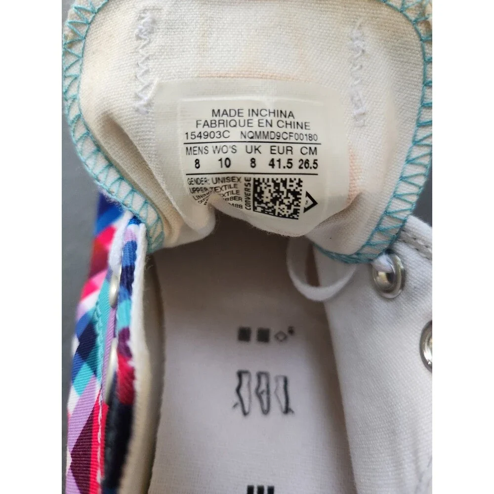 Converse All Star Low Tops Women's 10 Size Men's Size 8 Multicolor Diamond